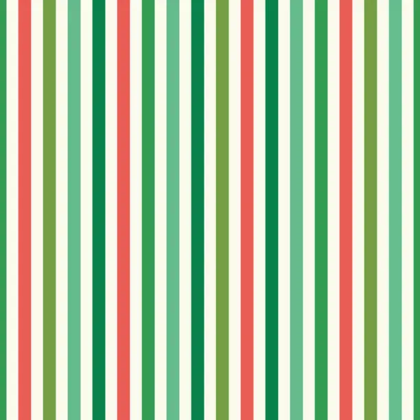 Vector illustration of Christmas stripe pattern background. Festive vector seamless repeat of horizontal red and green stripes.