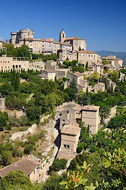 Gordes - one of the most beautiful French villages, standing on the edge of the plateau of Vaucluse.