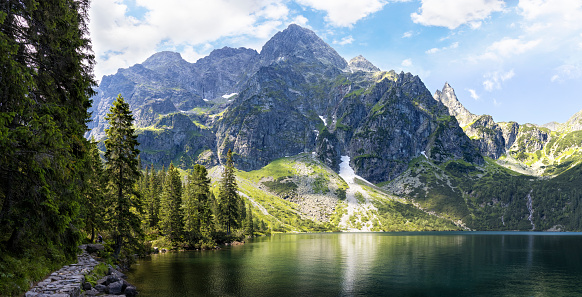 Holidays in Poland - Mieguszowieckie Peaks on Lake Morskie Oko in the Tatra Mountains