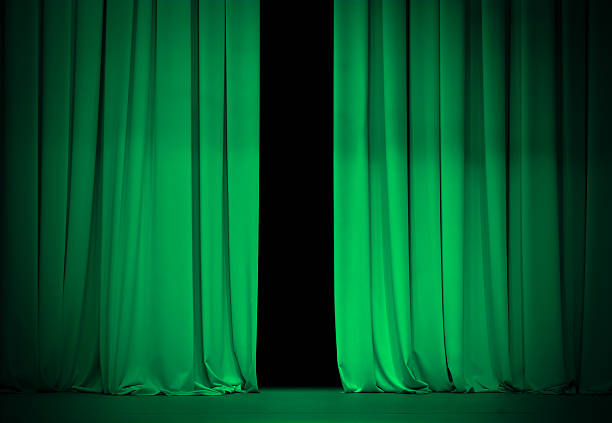 istock theater green or emerald curtain slightly open 164063965