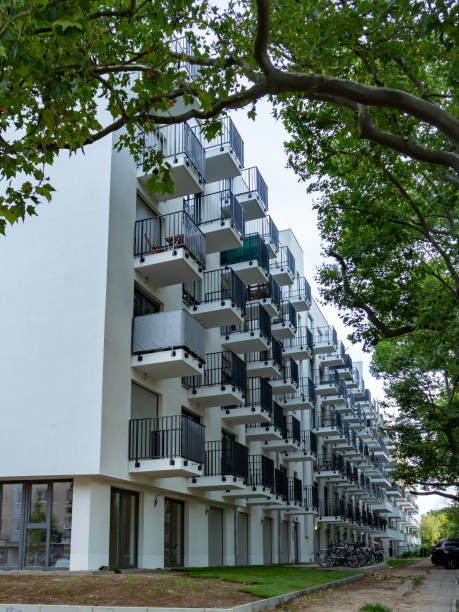istock Facade of an apartment building with balconies. 1640676719
