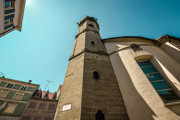 Low Angle View Of Seekapelle Tower In Bregenz, Austria