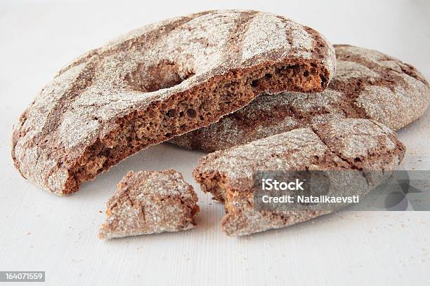 Rye Bread In The Shape Of Circle With Hole Stock Photo - Download Image Now - Baked, Bread, Brown