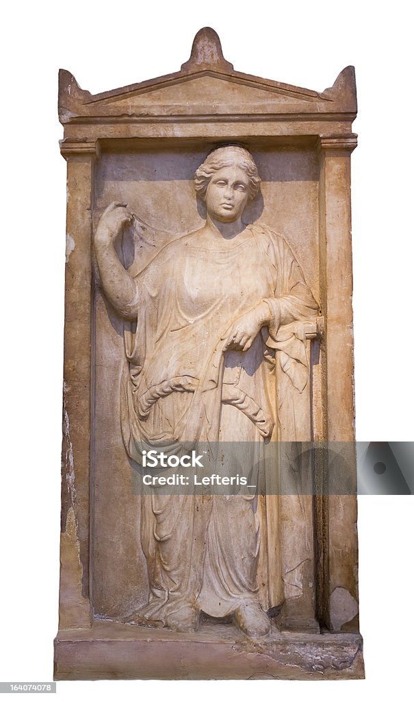 Grego grave Estela do Pireu (375-350 AC) - Royalty-free Adulto Foto de stock