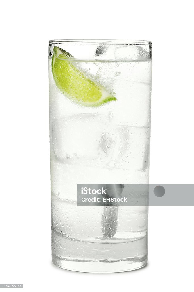 진 및 토닉 또는 탄산음료 흰색 바탕에 흰색 배경 - 로열티 프리 Gin Tonic 스톡 사진