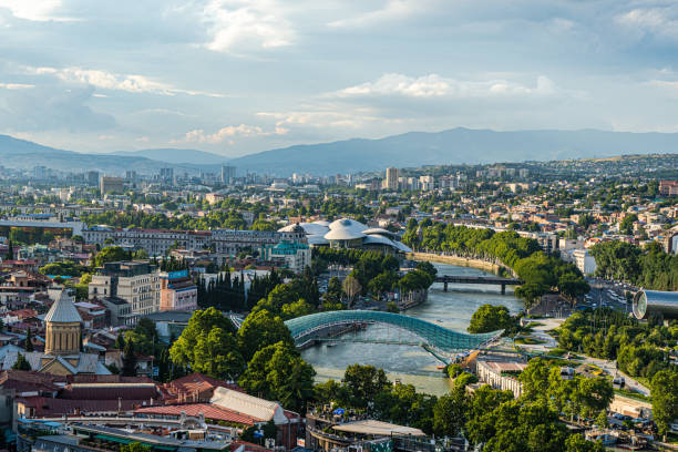 istock Old Tbilisi architecture in the evening time 1640822492