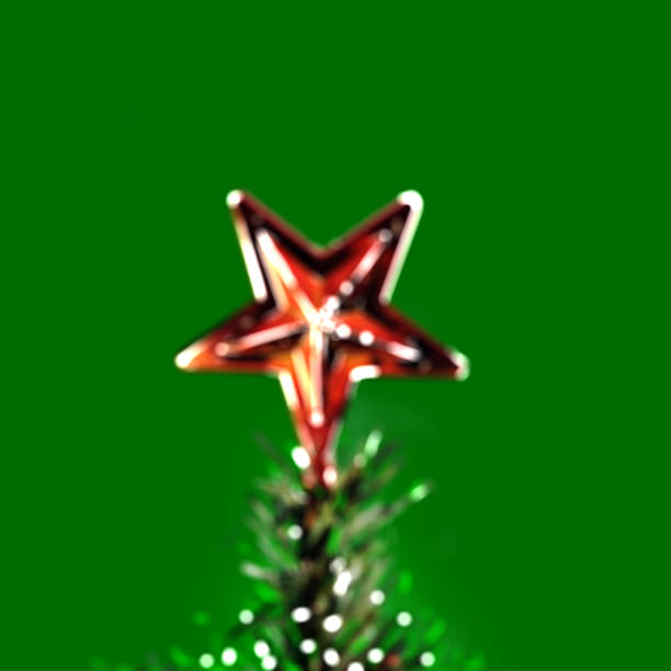 Closeup decorated shiny Christmas tree