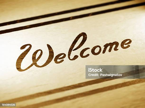 Il Benvenuto - Fotografie stock e altre immagini di Blocco per appunti - Blocco per appunti, Calligrafia, Carattere tipografico