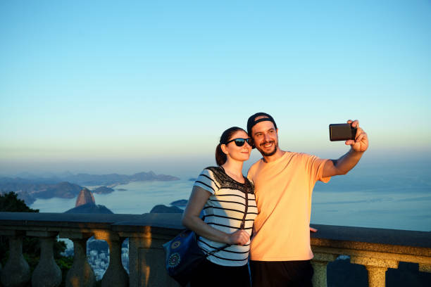 istock Couple taking a selfie in Rio de Janeiro 1640885329