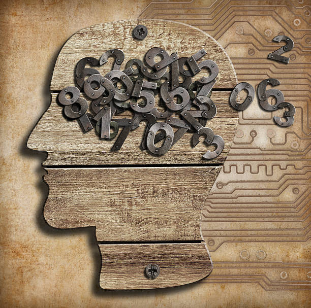 istock Brain full of numbers. Memory loss. 164088989