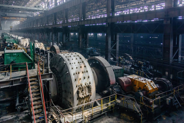 Mill grinds ore in ore dressing treatment plant