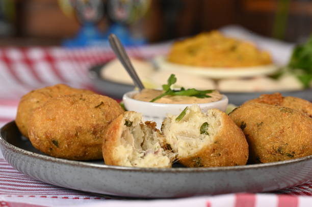 istock Fried codfish fritter typical Portuguese and Brazilian cuisine fish with herbs 1640912950