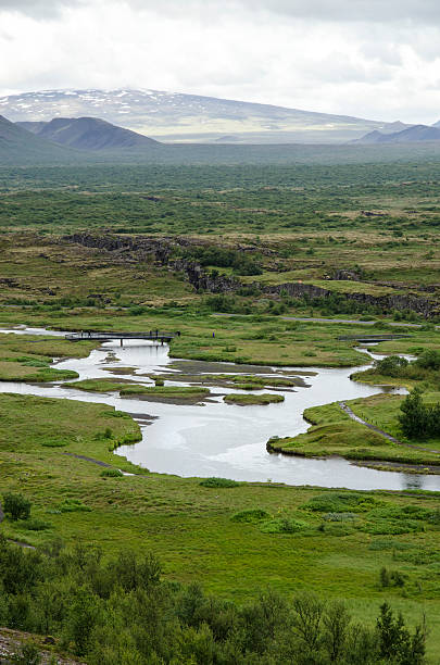 Iceland - Thingvellir National Park - UNESCO World Heritage Site - The seperation of two tectonic plates, North American and European plates -  Golden Circle