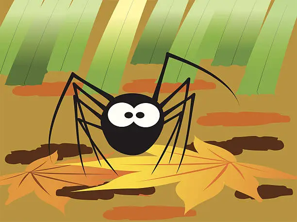 Vector illustration of Spider with big eyes