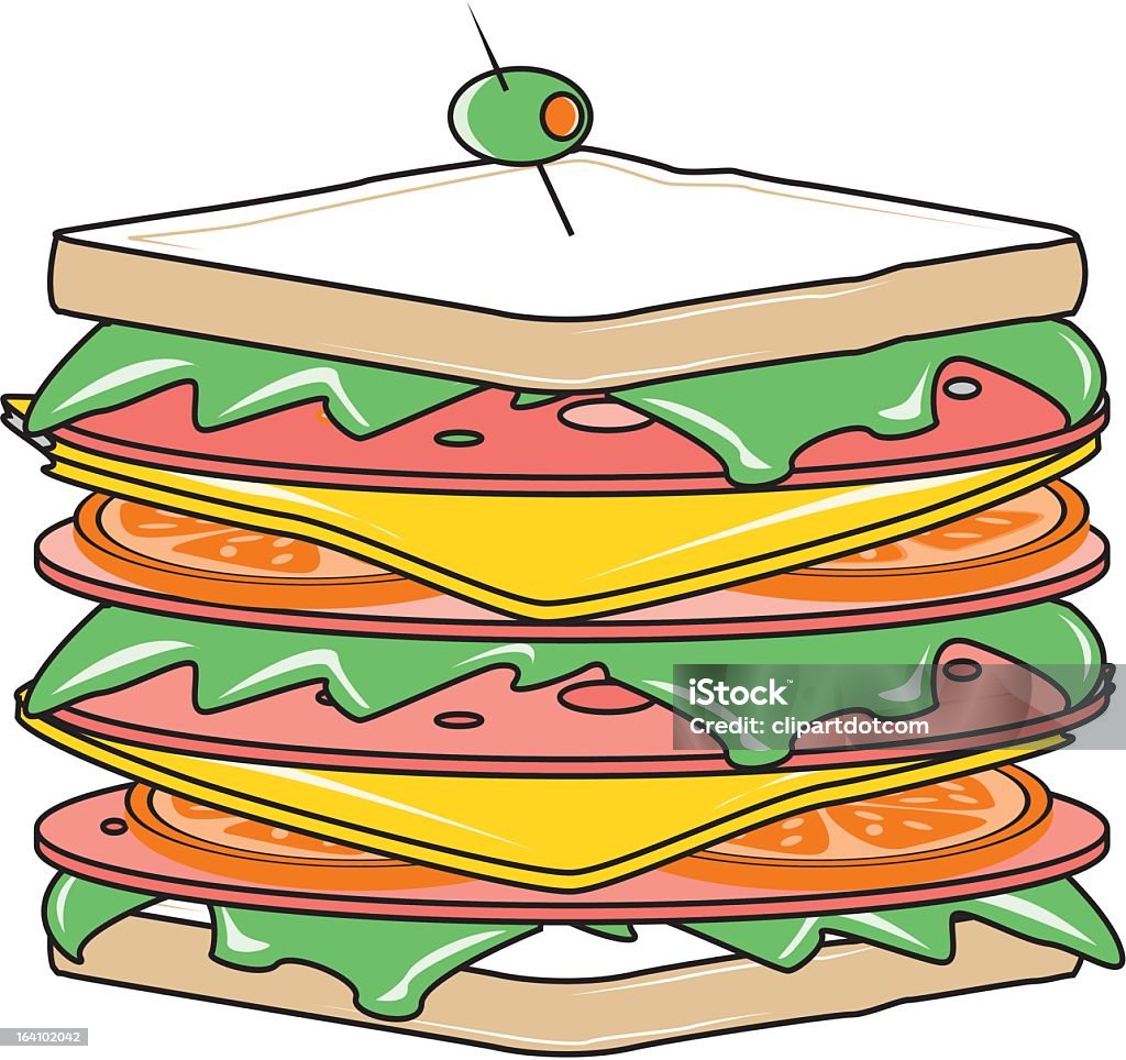 Sandwich - clipart vectoriel de Cure-dent libre de droits