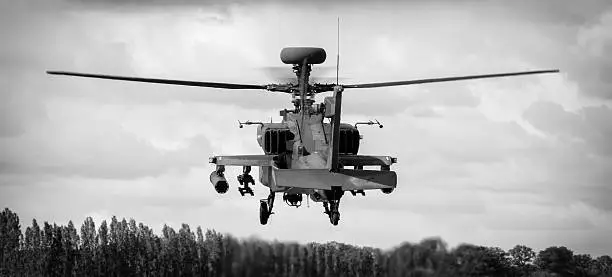 AH-64 MK1 Apache Attack Helicopter low level