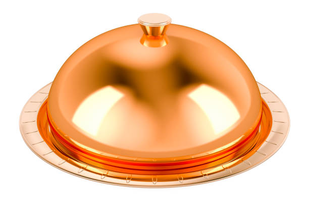 istock Gold Restaurant Cloche, 3D rendering 1641052579