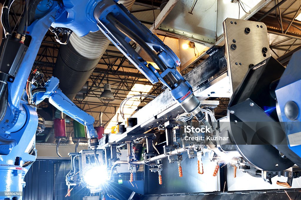 Industrial Robot Machinery Stock Photo