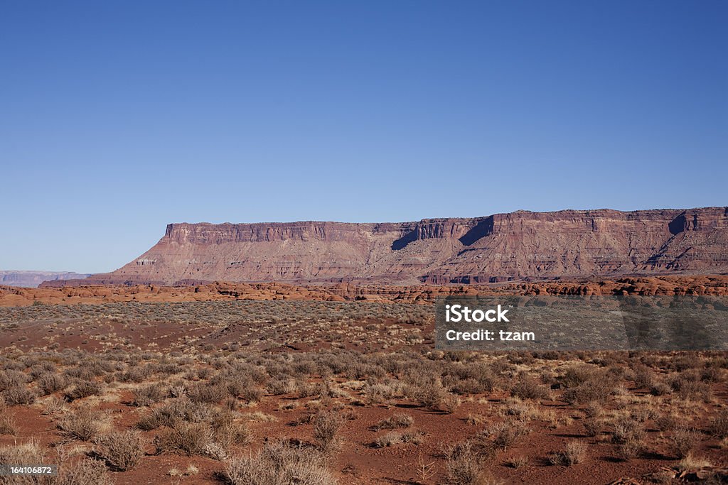 Landscape in Indian Creek Recreation Area, Utah red rock landscape in Indian Creek Arid Climate Stock Photo