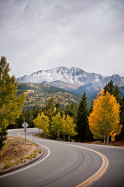 Road to Pikes Peak stock photo