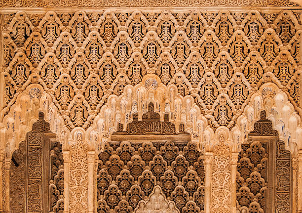 Nasrid Palaces, Alhambra 9 Archways in the Nasrid palaces, at the Alhambra, Granada, Spain. filligree stock pictures, royalty-free photos & images