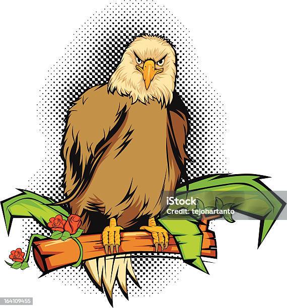 Ilustración de Eagle En El Bosque y más Vectores Libres de Derechos de Ala de animal - Ala de animal, Animal, Ave de rapiña