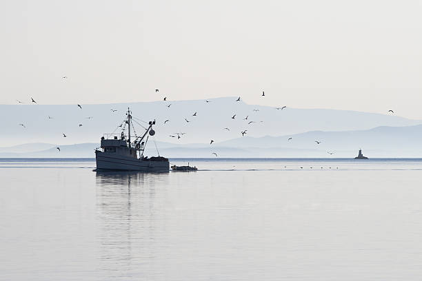 Fischkutter und Leuchtturm – Foto