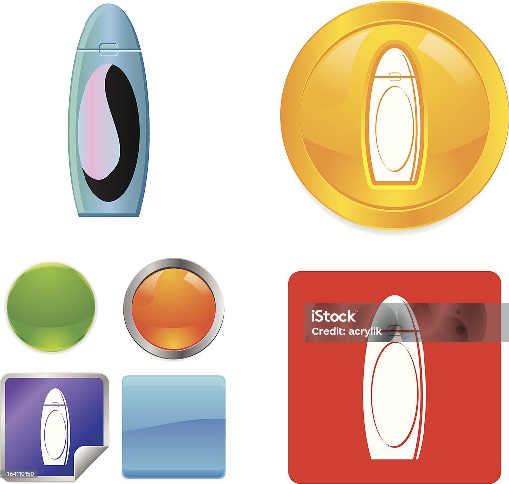 Shampoo und Lotion Container-Vektor-icons - Lizenzfrei Behälter Vektorgrafik