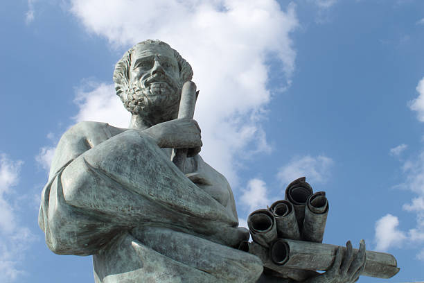 Statue of Aristotle Statue of Aristotle a great greek philosopher philosopher stock pictures, royalty-free photos & images