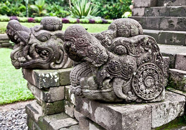 Stone craft in Candi Kidal Temple  near by Malang, east Java, Indonesia.