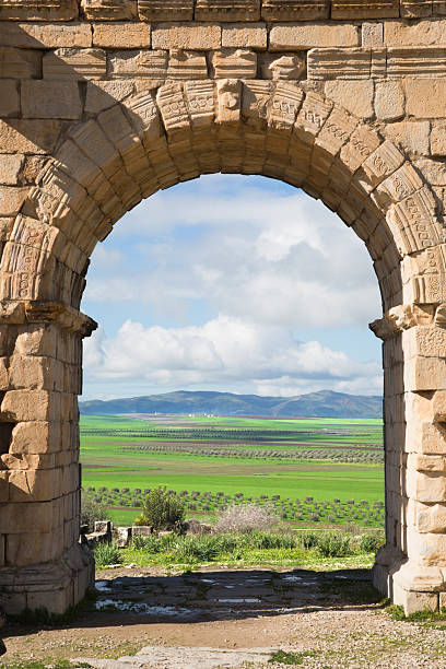 istock Arc at Volubilis, ancient roman city in Morocco 164111293
