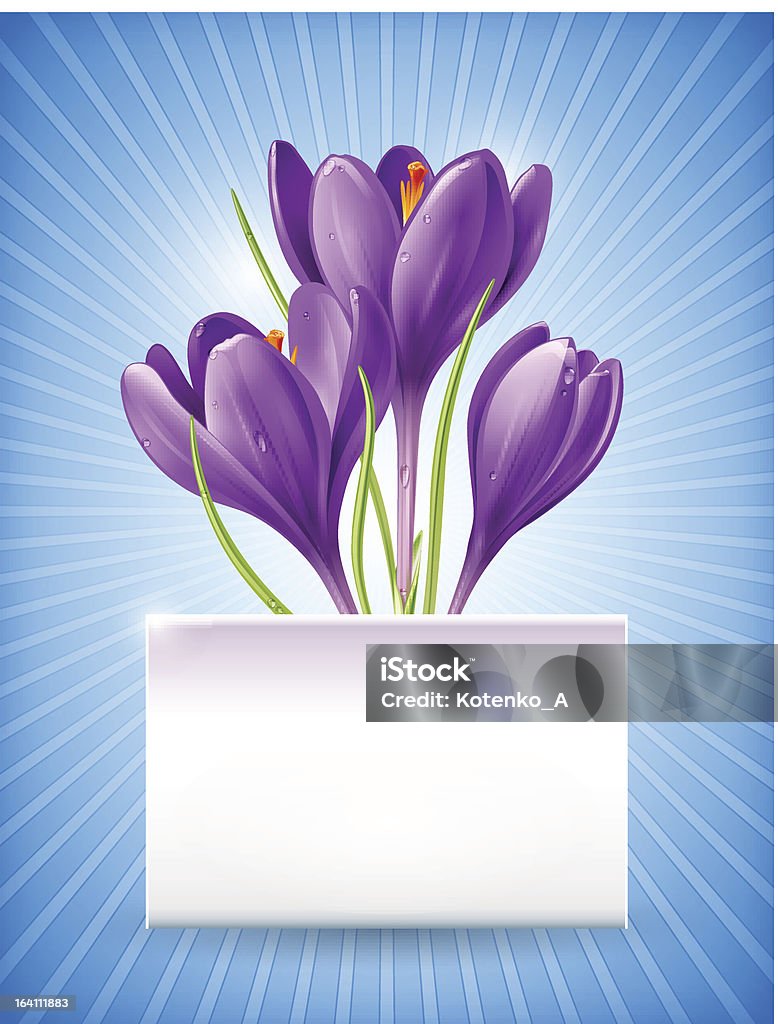 Cartão com Flores de Primavera - Royalty-free Azul arte vetorial