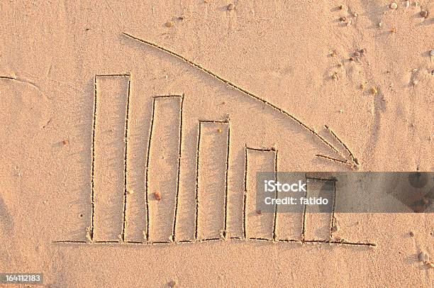 Bar Graph Stock Photo - Download Image Now - Beach, Arrow Symbol, Moving Down