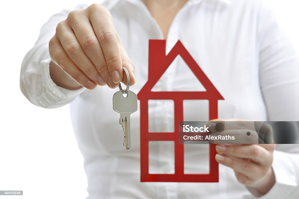 Dom i klucze - Zbiór zdjęć royalty-free (Agent nieruchomości)