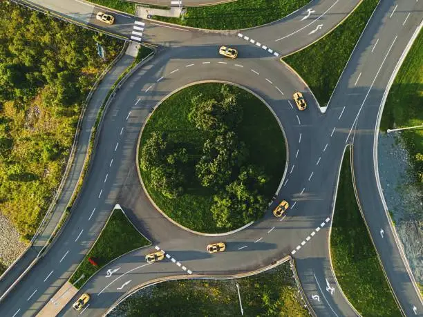 Photo of Sports Car on Roundabout