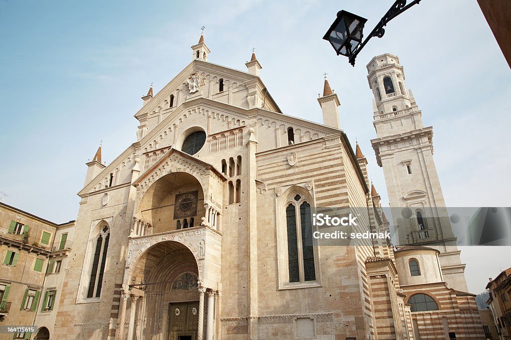 Verona - Duomo or cathedral Verona - Duomo or cathedral south facade Architecture Stock Photo