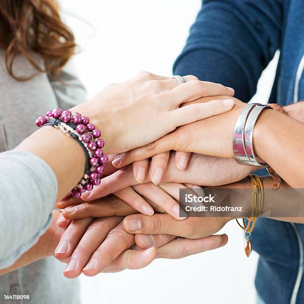 Stack Of Hands Stock Photo - Download Image Now - 16-17 Years, 18-19 Years, 20-29 Years