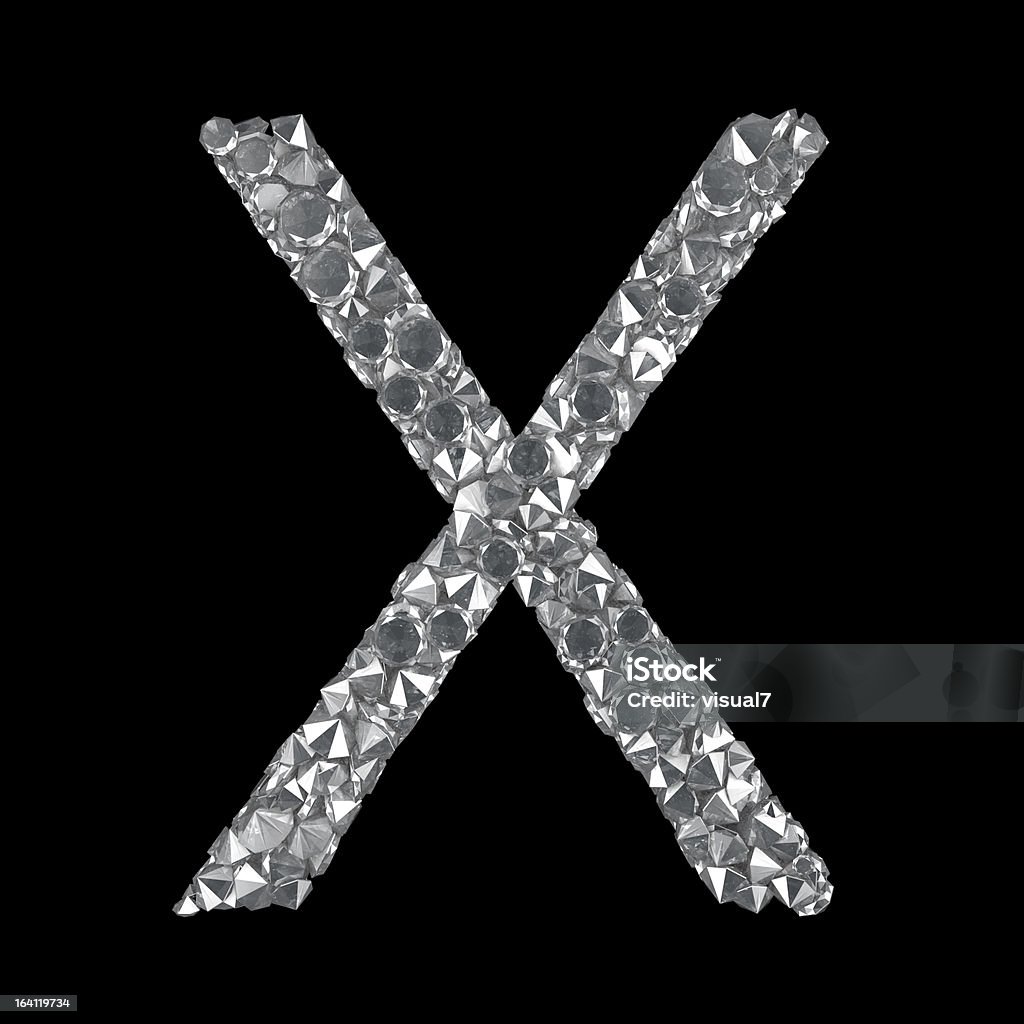 Diament litery X - Zbiór zdjęć royalty-free (Litera X)