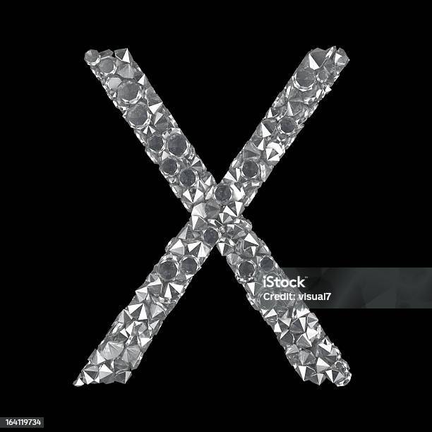 Diament Litery X - zdjęcia stockowe i więcej obrazów Litera X - Litera X, Jeden przedmiot, Luksus