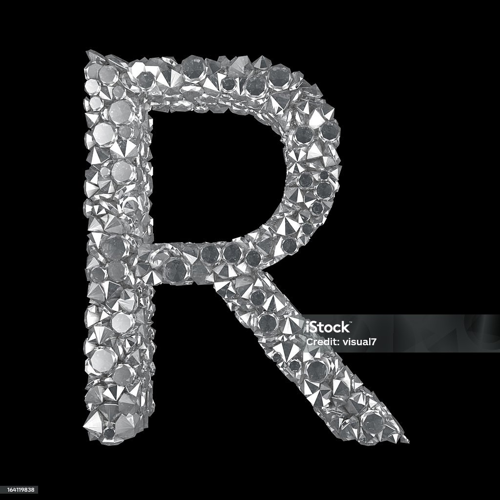 Diamond latina R - Royalty-free Cristal Foto de stock