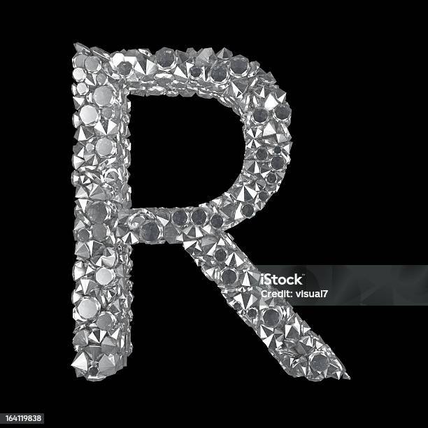 Diamond Latina R - Fotografias de stock e mais imagens de Cristal - Cristal, Texto datilografado, Abstrato