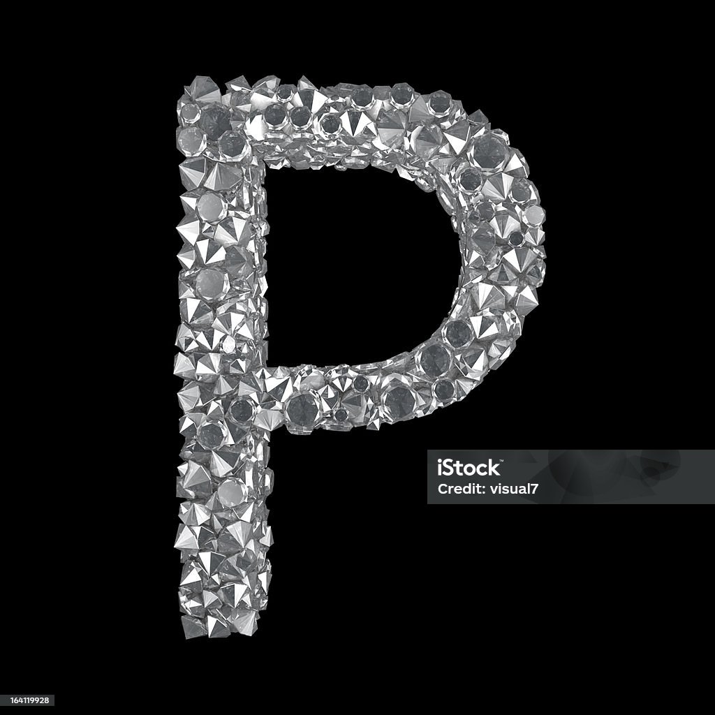 Diamond letra P - Foto de stock de Abstracto libre de derechos