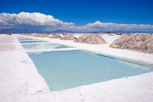 Salt evaporation pond at Salinas Grandes. Jujuy. Argentina.