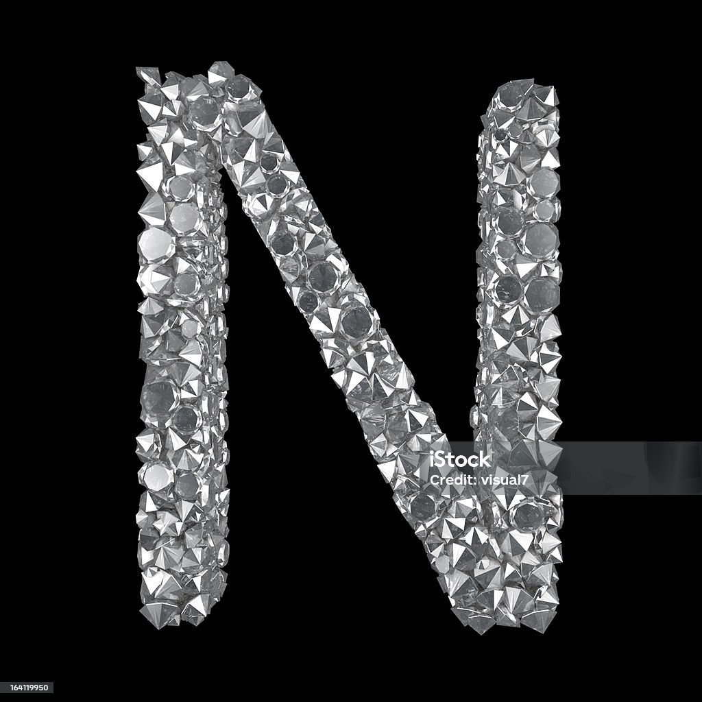 Diamond Buchstaben N - Lizenzfrei Abstrakt Stock-Foto