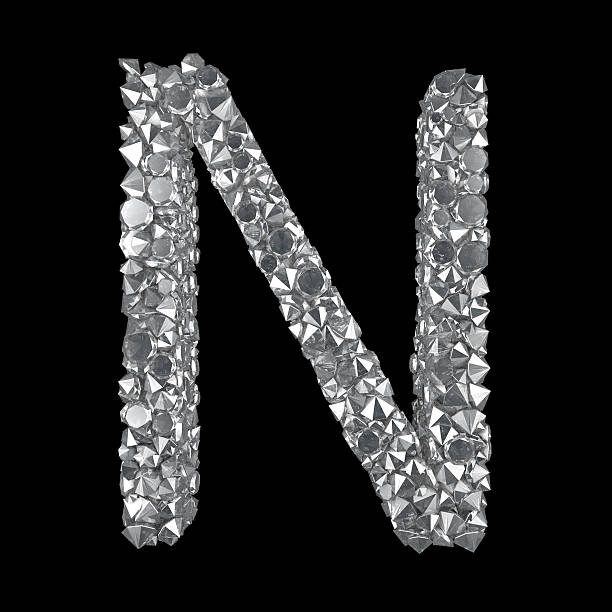 алмаз буквы n - alphabet letter n three dimensional shape glass стоковые фото и изображения