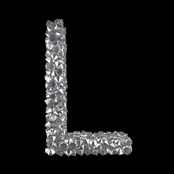 A series of diamond letters and digits, Letter L