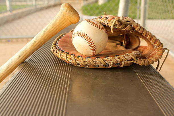 istock Baseball Bat and Glove in the Dugout 164119982