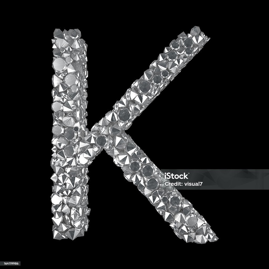 Diamond Lettera K - Foto stock royalty-free di Alfabeto