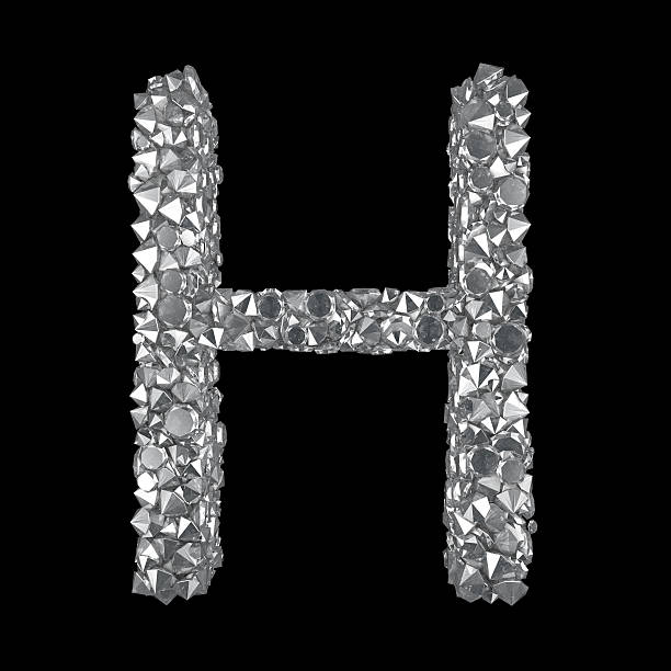 diament litery h - letter h text diamond alphabet zdjęcia i obrazy z banku zdjęć