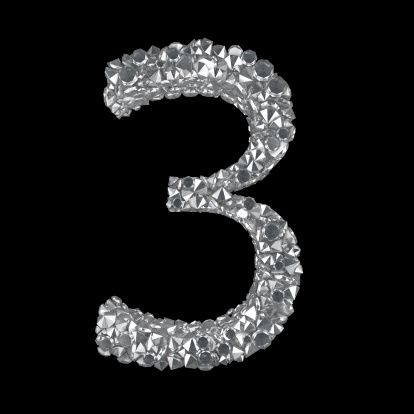 A series of diamond letters and digits, number 3
